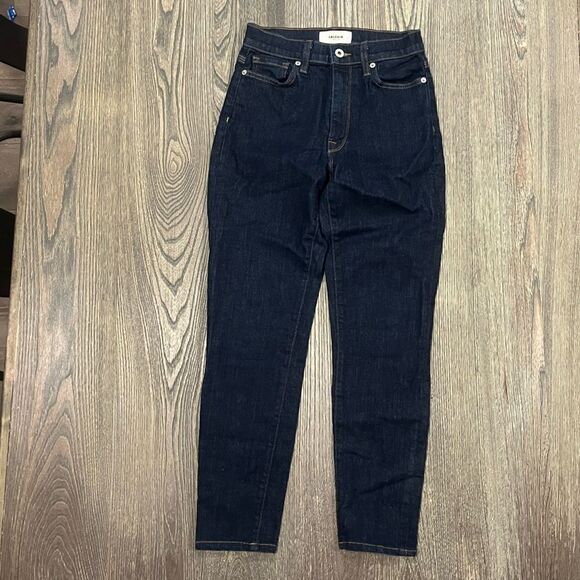 Baldwin Skinny Jeans Denim Ultra High Rise Pockets Casual Dark Wash Size 24 - Picture 1 of 12